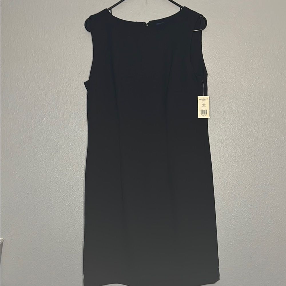 NWT NEW Karen Scott Black Mid Knee Length Sleeveless Career Dress Size 10